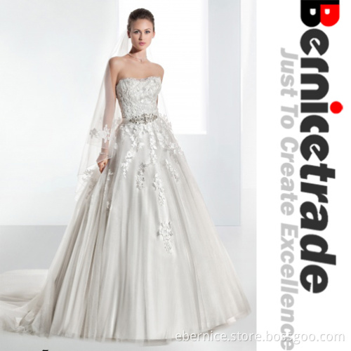 2014 New Long A Line Lace Wedding Bridal Dress Ball Gowns